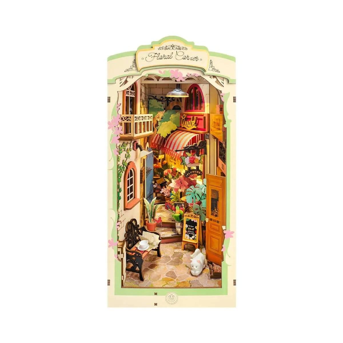 DIY Book Nook – Floral Corner model with intricate floral details - Toys Quiz