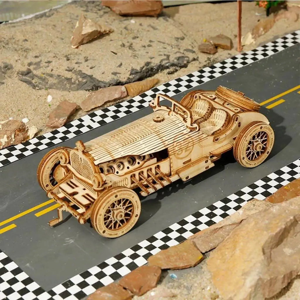 Grand Prix Car Scale Model 3D Wooden Puzzle - Toys Quiz