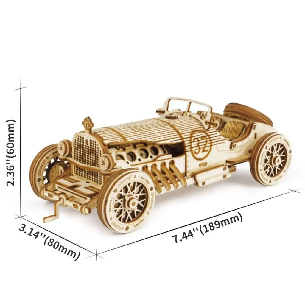 Grand Prix Car Scale Model 3D Wooden Puzzle - Toys Quiz