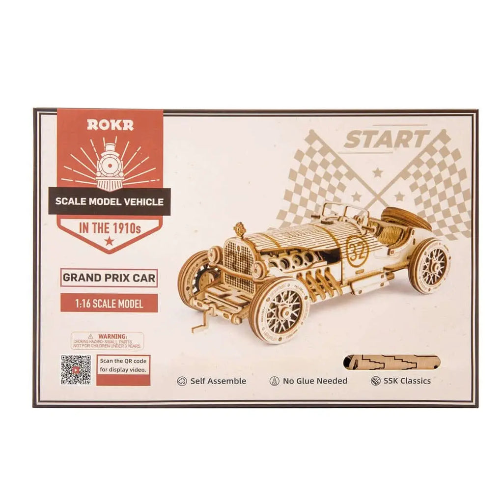 Grand Prix Car Scale Model 3D Wooden Puzzle - Toys Quiz