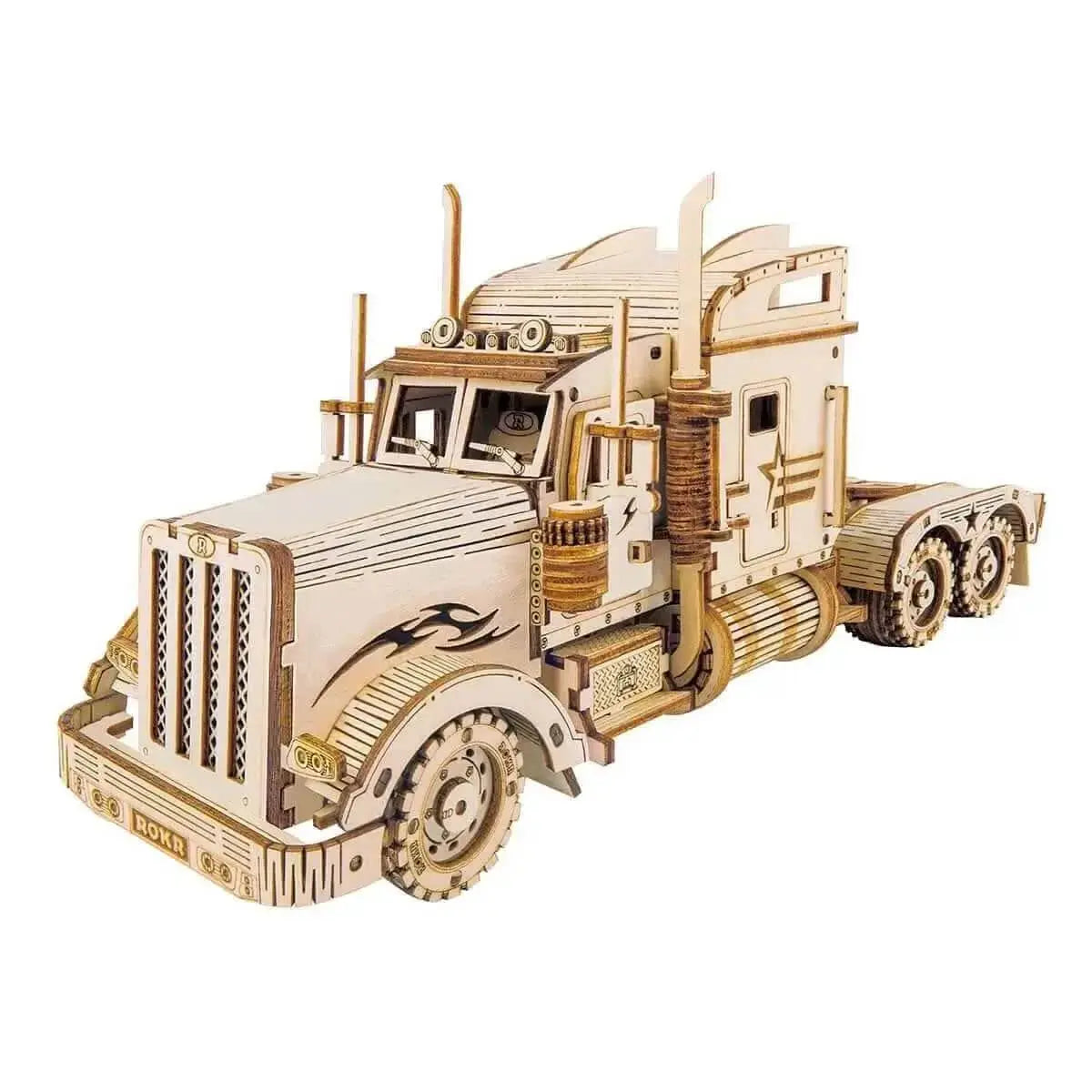 Heavy Truck Scale Model 3D Wooden Puzzle - Toys Quiz