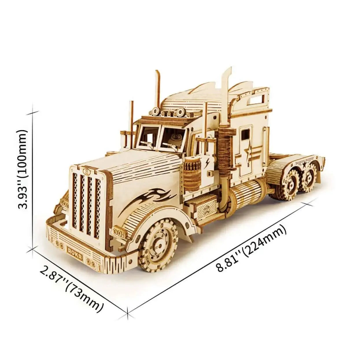 Heavy Truck Scale Model 3D Wooden Puzzle - Toys Quiz