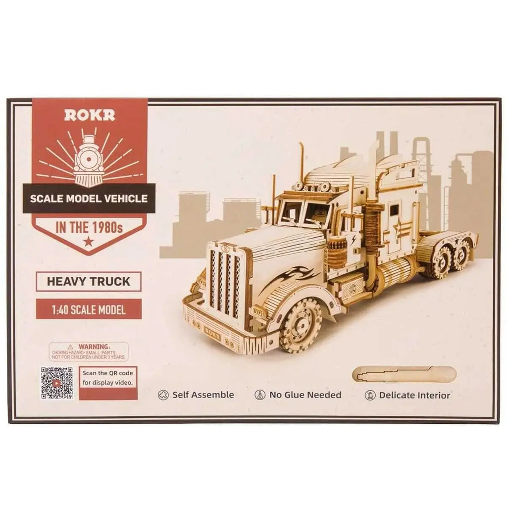 Heavy Truck Scale Model 3D Wooden Puzzle - Toys Quiz