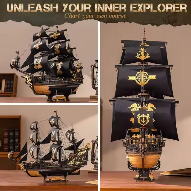 The Seahorse Barque 3D Wooden Puzzle - Toys Quiz