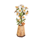 Rowod Heamomile DIY Dřevěná květina 3D puzzle Toys Quiz