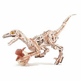 ROKR Velociraptor Mechanické 3D dřevěné puzzle Toys Quiz
