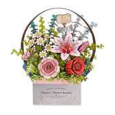 Rowood Wooden Flower Basket DIY 3D Puzzle Toys Quiz