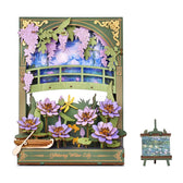 Rowod Glittering voda Lily Wall umění 3D dřevěné puzzle Toys Quiz