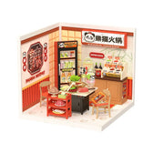 Rolife Panda Hot Pot DIY miniatura dům Toys Quiz
