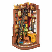 Rolife Silent Corner Study DIY Book Nook Shelf Insert Toys Quiz