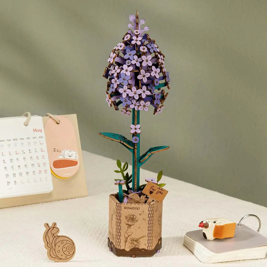 Rowood Lilac DIY Wooden Flower Toys Quiz