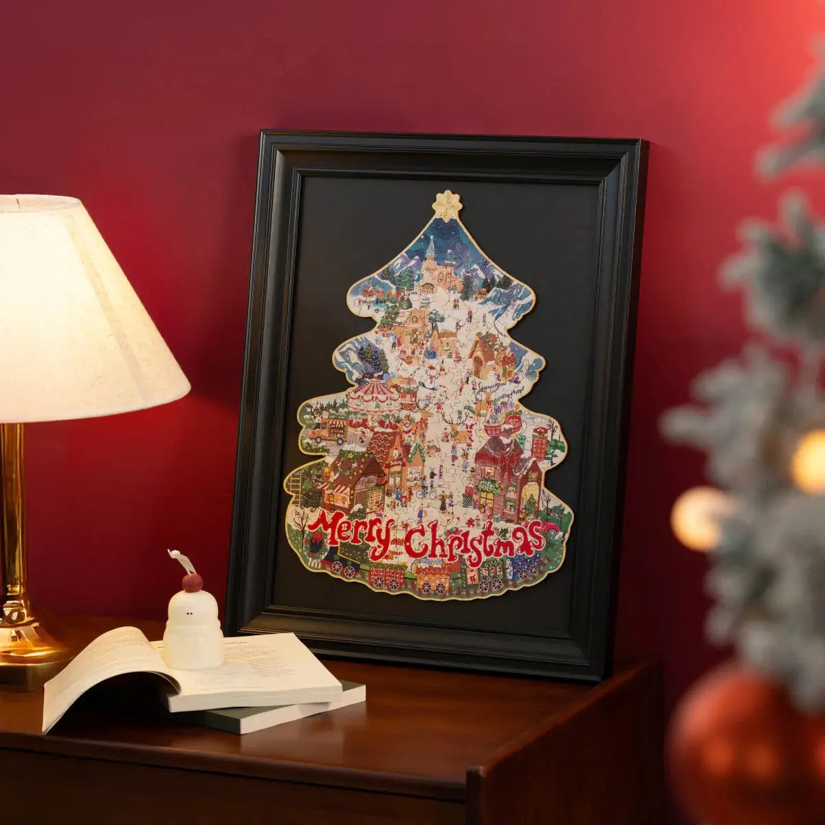 Rowood Christmas Town Wooden Jigsaw Puzzle Toys Quiz