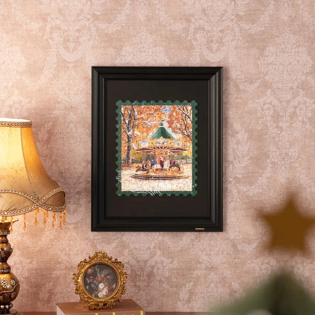 Rowood Golden Autumn Carousel Wooden Jigsaw Puzzle Toys Quiz