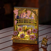 Rowod Glittering voda Lily Wall umění 3D dřevěné puzzle Toys Quiz