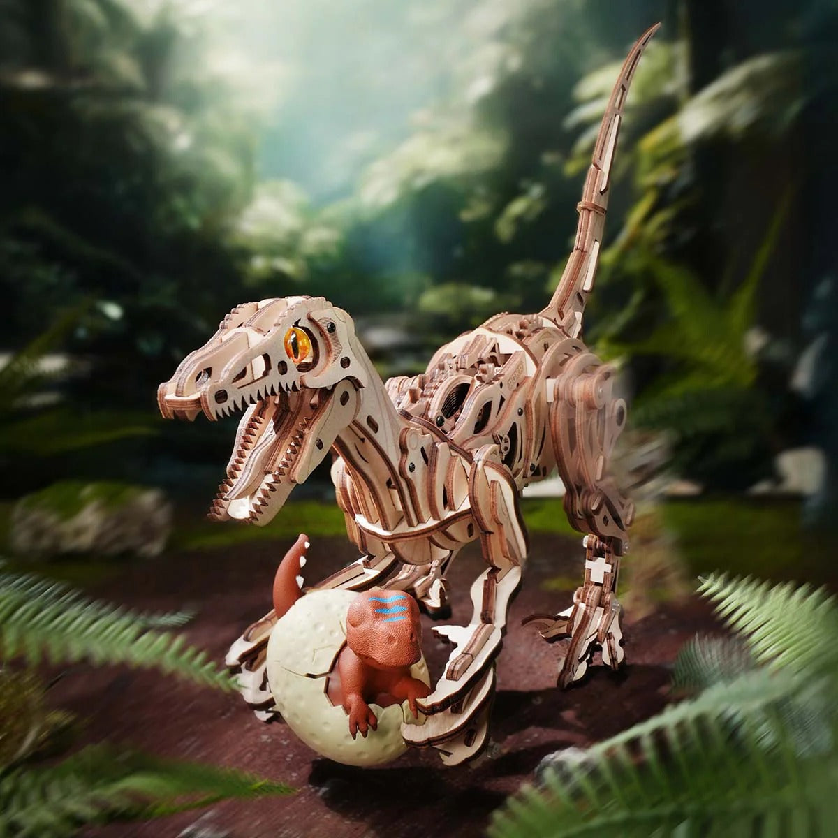 ROKR Velociraptor Mechanical 3D Wooden Puzzle