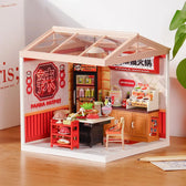 Rolife Panda Hot Pot DIY miniatura dům Toys Quiz