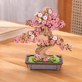 Rolife Sakura Bonsai DIY Wooden 3D Puzzle Toys Quiz