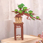 Rolife Evergreen Pine Bonsai DIY Wooden 3D Puzzle Toys Quiz