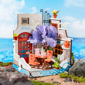Rolife Sea Holiday Restaurace DIY Miniature House Toys Quiz