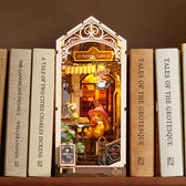 Rolife Holiday Cafe DIY Book Nook Shelf Insert Toys Quiz