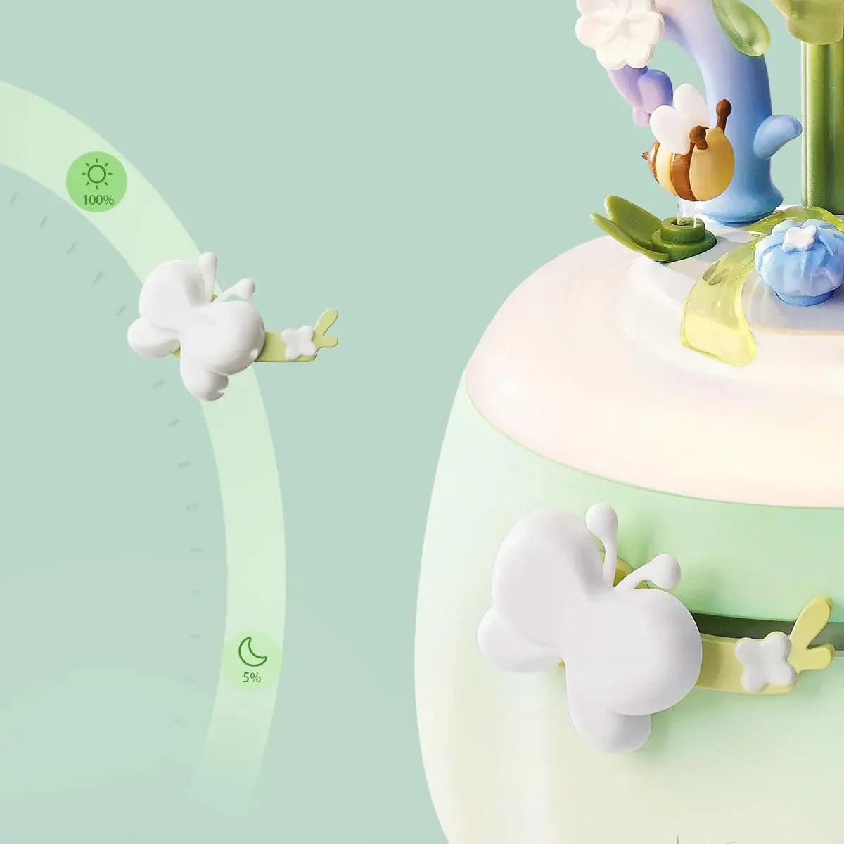 ROKR Minty Camellia Lamp DIY 3D Flower Night Light Toys Quiz