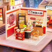 Rolife Panda Hot Pot DIY miniatura dům Toys Quiz