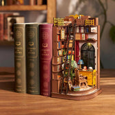 Rolife Silent Corner Study DIY Book Nook Shelf Insert Toys Quiz