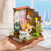 Rolife Fancy Tea Yard DIY Miniature House Toys Quiz
