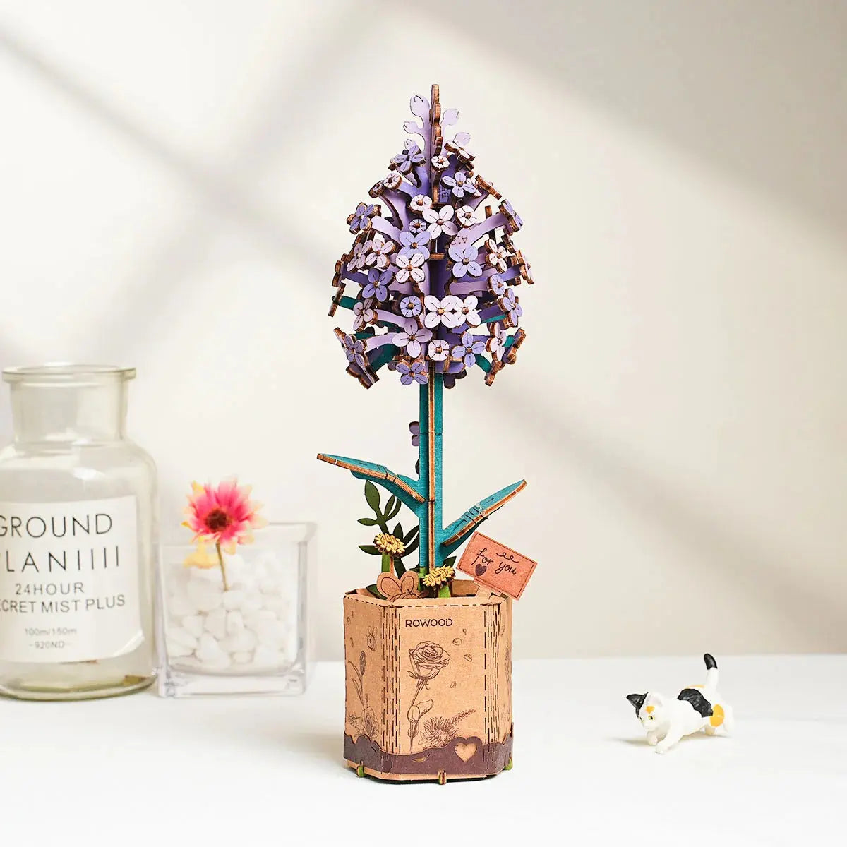 Rowood Lilac DIY Wooden Flower Toys Quiz