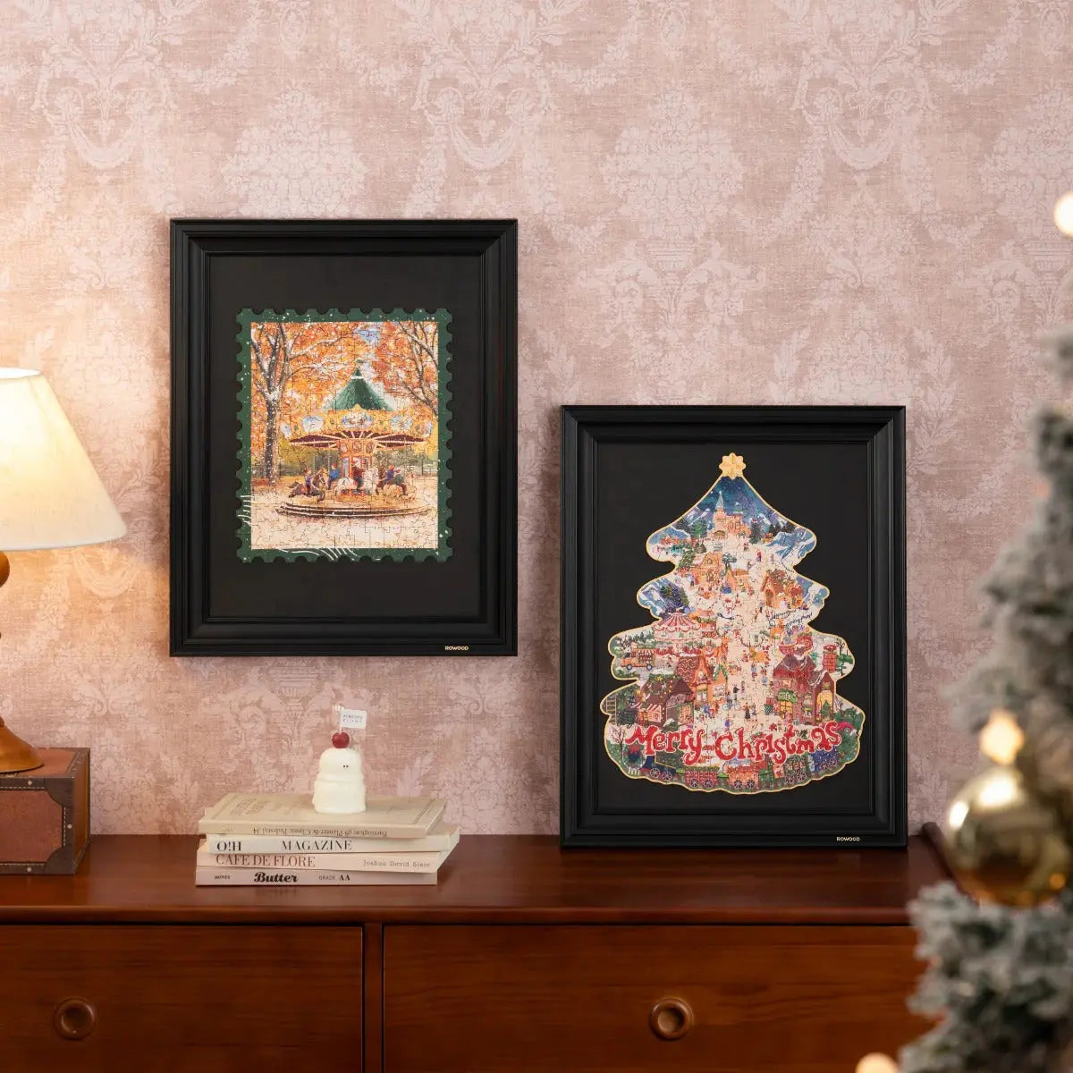 Rowood Christmas Town Wooden Jigsaw Puzzle Toys Quiz