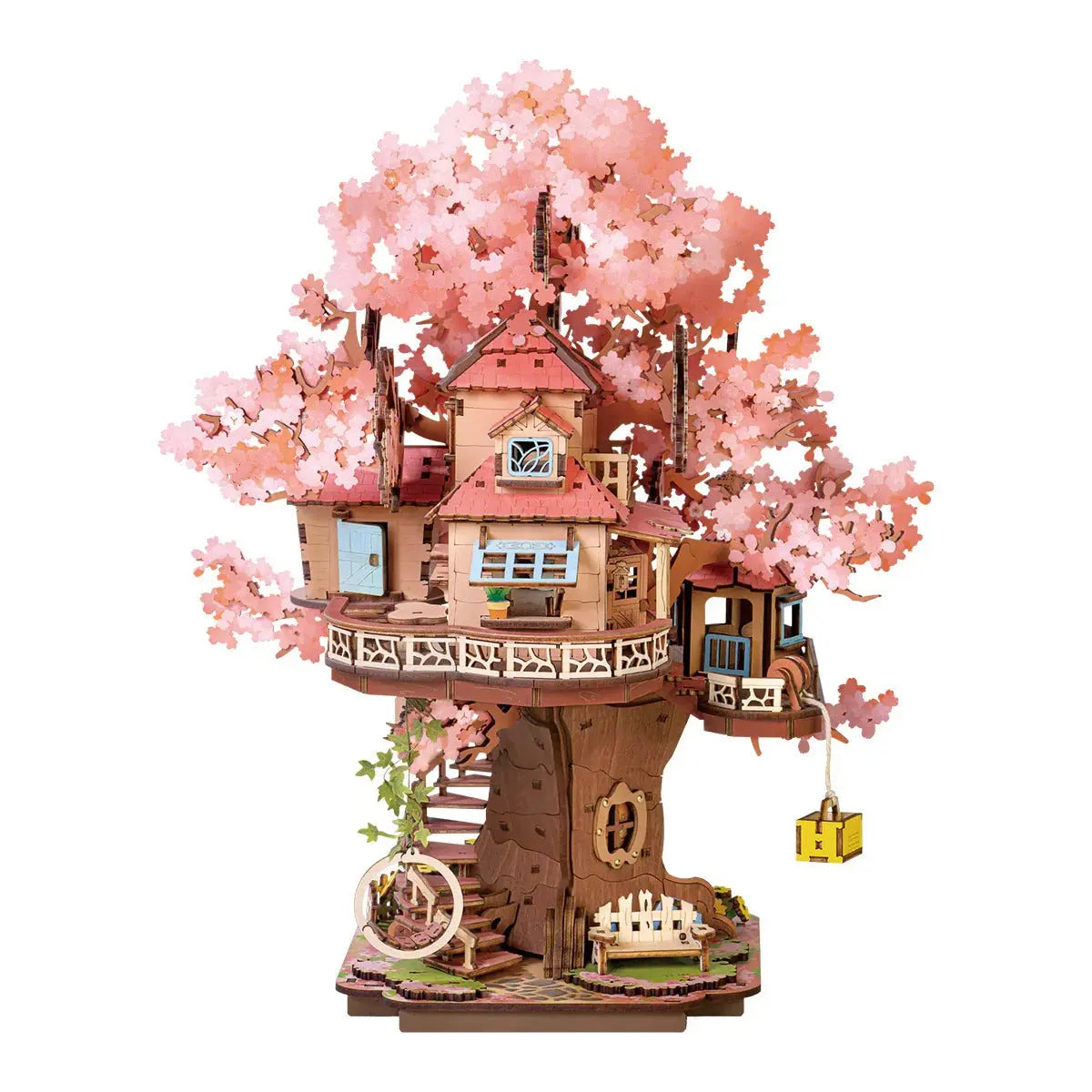 Rolife Sakura Tree House DIY Wooden 3D Puzzle Toys Quiz