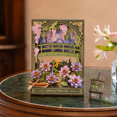 Rowod Glittering voda Lily Wall umění 3D dřevěné puzzle Toys Quiz