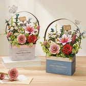 Rowood Wooden Flower Basket DIY 3D Puzzle Toys Quiz