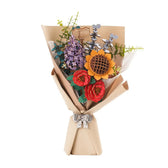 Rowood DIY Wooden Flower Bouquet 3D Wooden Puzzle Toys Quiz