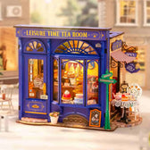 Rolife Leisure Time Tea Room DIY Miniature House Toys Quiz