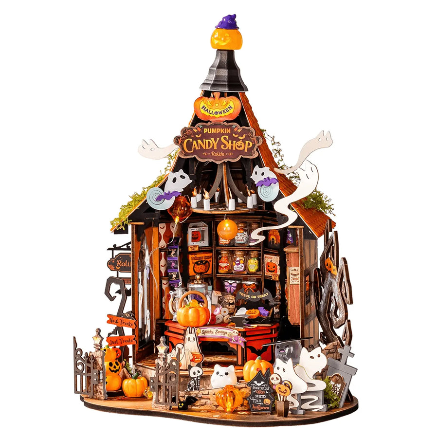 Rolife Haunted Candy House DG186 miniature kit front view