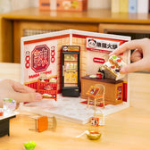 Rolife Panda Hot Pot DIY miniatura dům Toys Quiz