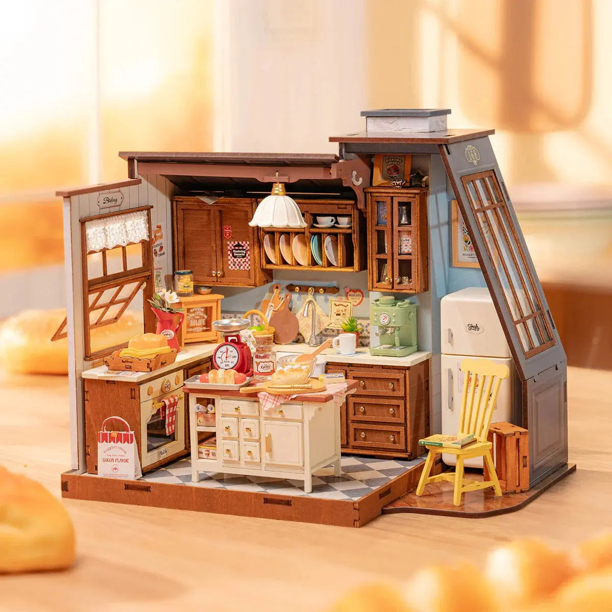 Rolife Baking Kitchen DIY Miniature House Toys Quiz