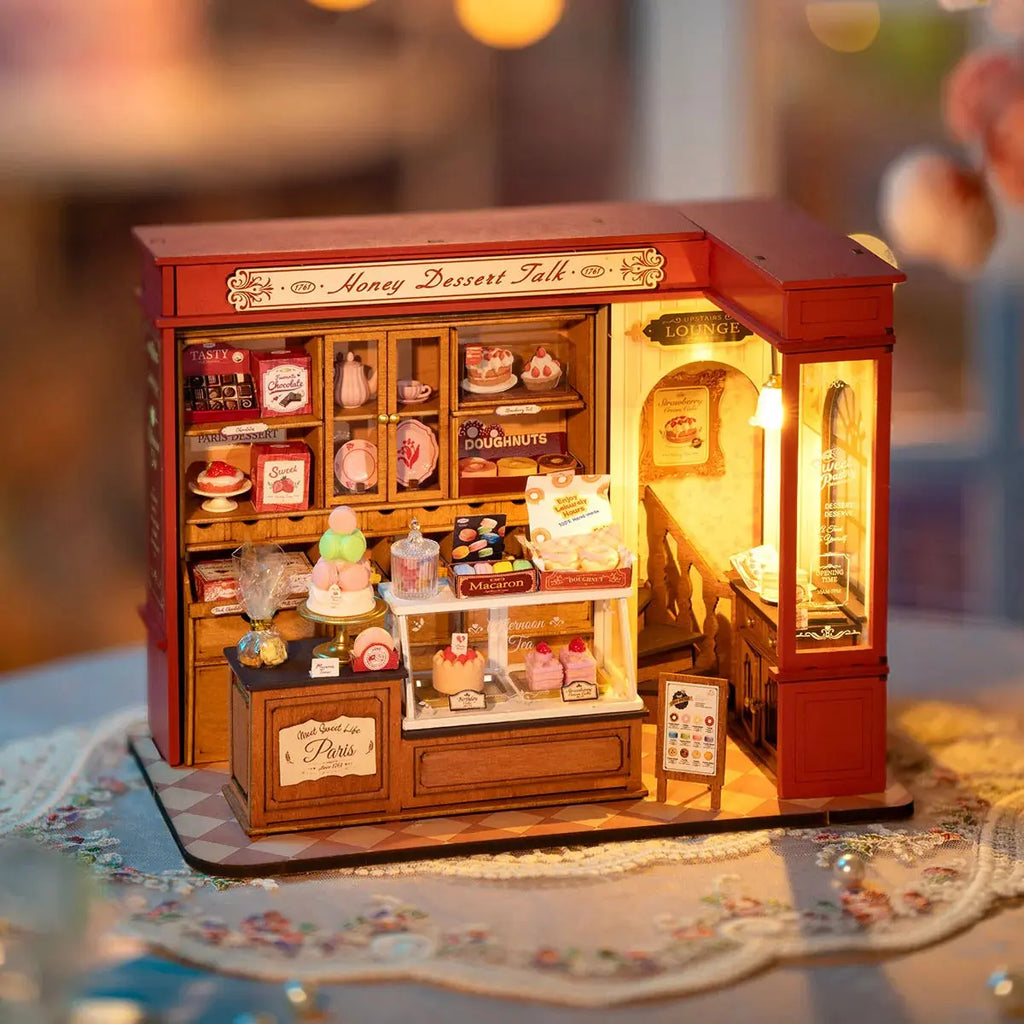 Rolife Honey Dessert Talk DIY Miniature House Toys Quiz