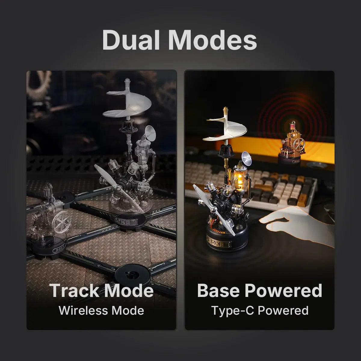 ROKR Leonardo da Vinci's Helicopter Mechanical 3D Puzzle Toys Quiz