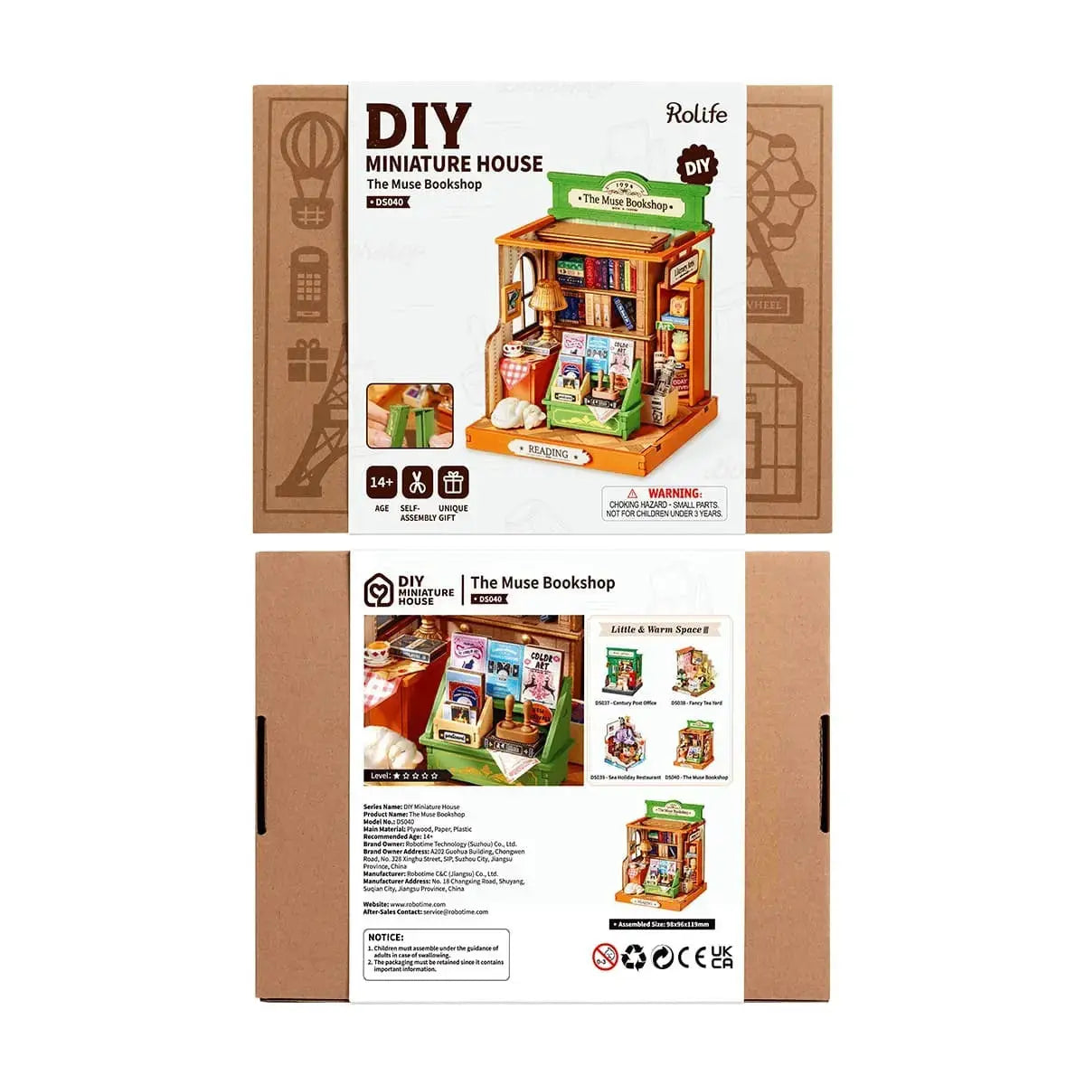 Rolife The Muse Bookshop DIY Miniature House Toys Quiz
