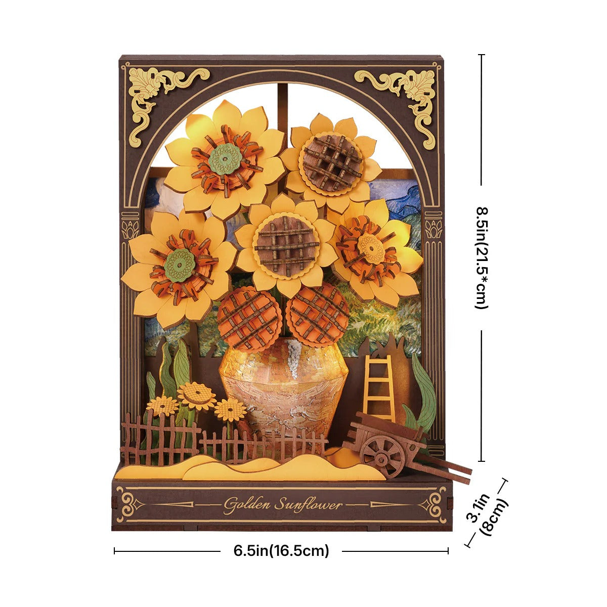 Rowood Golden Sunflower Wall Art 3D Wooden Puzzle
