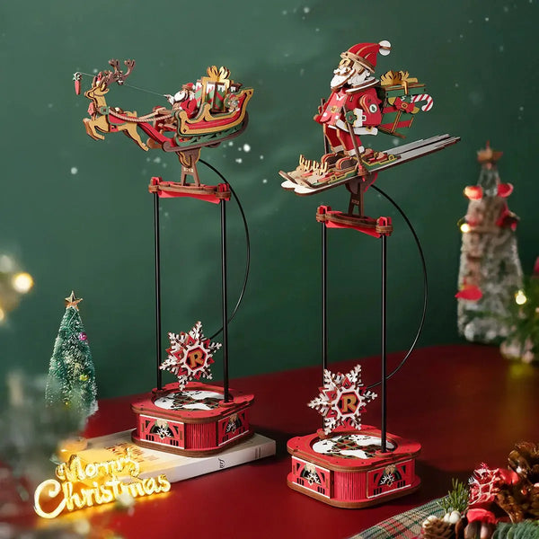 ROKR Santa on Skis Pendulum Balance Toy 3D Puzzle Toys Quiz