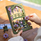 Rowod Glittering voda Lily Wall umění 3D dřevěné puzzle Toys Quiz