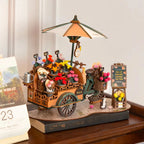 Rolife Blossom Cart 3D Wooden Puzzle Toys Quiz