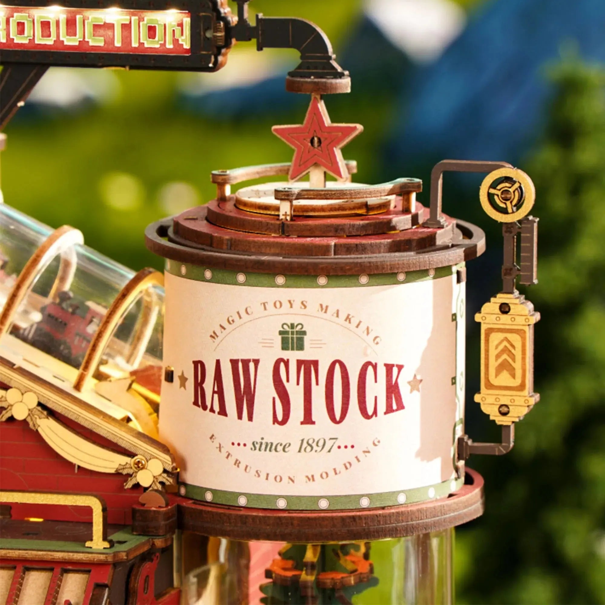 ROKR Christmas Dream Gift Factory Wooden Music Box Toys Quiz