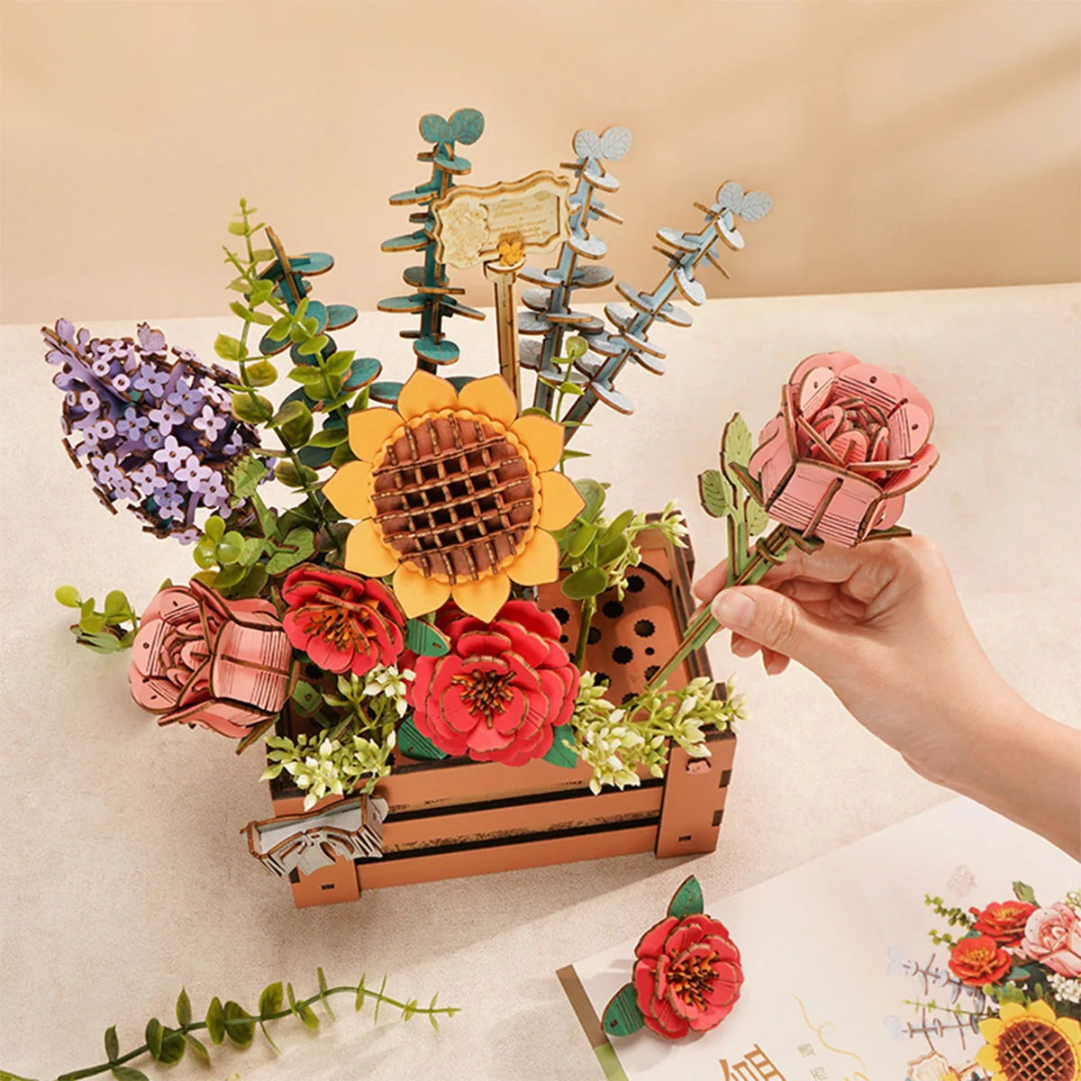 Rowood Wooden Bloom Box DIY 3D Puzzle