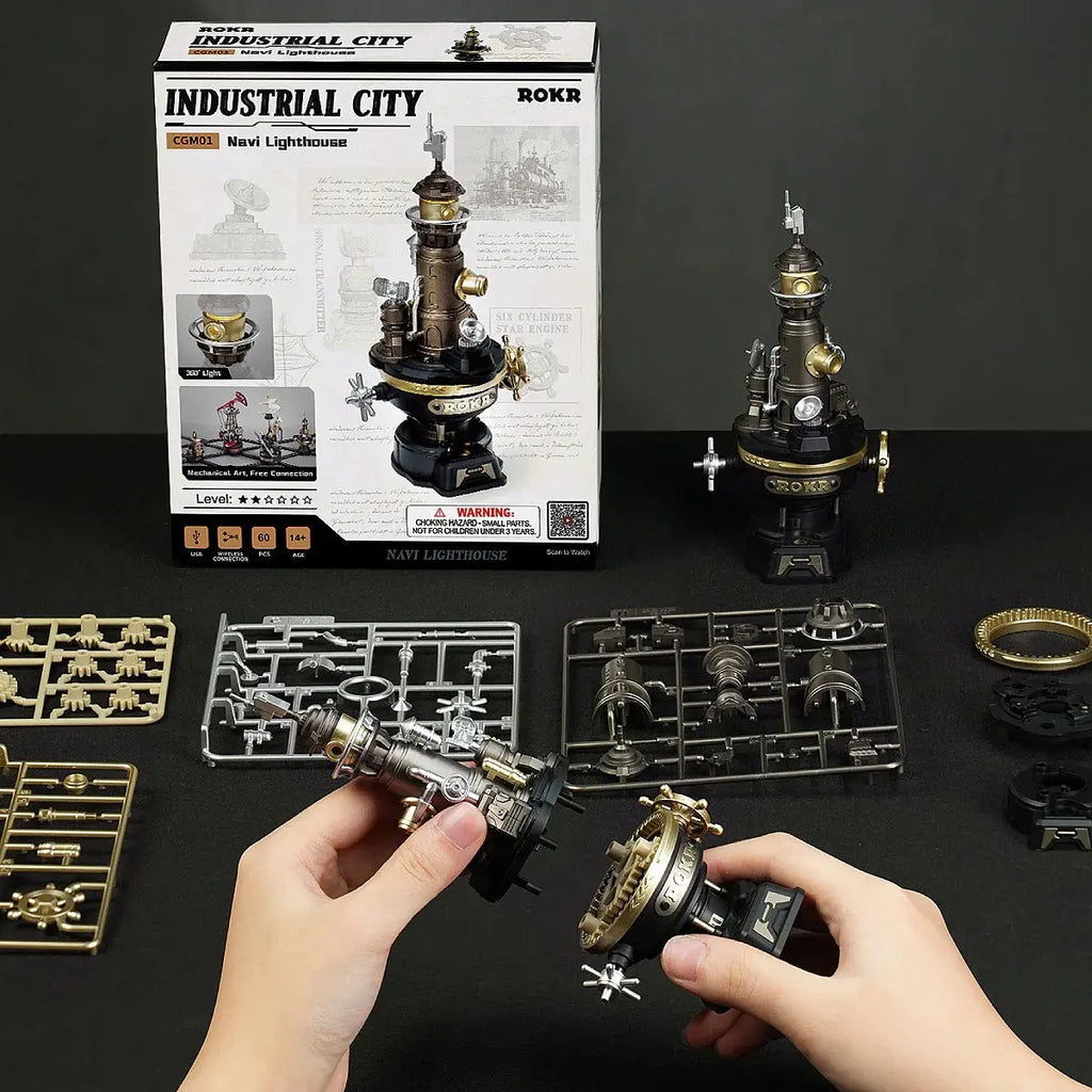ROKR Navi Lighthouse Mechanical 3D Puzzle Toys Quiz