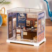 Rolife Butter Bakery House displayed inside its transparent dust cover