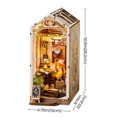 Rolife Holiday Cafe DIY Book Nook Shelf Insert Toys Quiz